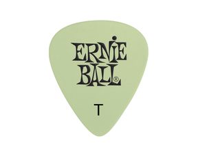 9224 Ernie Ball Super Glow Thin 0.46mm Cellulose Pick - svítící, tenké, celuloidové trsátko - 1ks