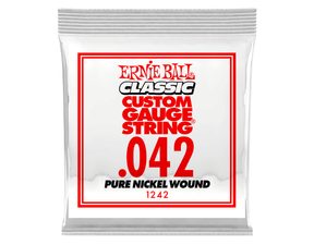 1242 Ernie Ball .042 Classic Pure Nickel Wound Electric Guitar Strings Single - jednotlivá struna -1ks