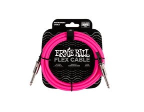 6413 Ernie Ball Flex Instrument Cable Straight/Straight 10ft - Pink - nástrojový kabel 3m - 1ks