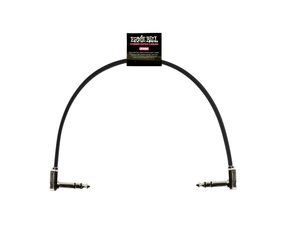 6409 Ernie Ball 12" Flat Ribbon Stereo Patch Cable Black Single - propojovací stereo kabel 30.48cm - 1ks