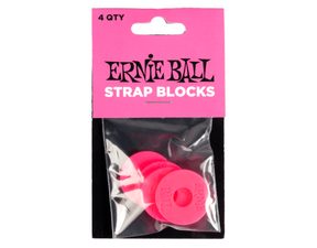 5623 Ernie Ball Strap Blocks 4-Pack - Pink - gumové podložky na pás - 4ks