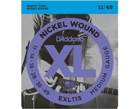 D´Addario EXL115 Nickel Wound Electric Blues/Jazz Rock .011-.049 - struny na elektrickou kytaru - 1ks