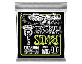 3121 Ernie Ball Coated " potažené " Electric Titanium RPS Regular Slinky .010 - .046 - struny na elektrickou kytaru - 1ks