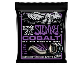 2738 Ernie Ball Power Slinky Cobalt 5-String Electric Bass Strings 50-135 Gauge - struny na basovou kytaru - 1ks