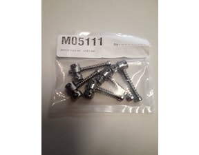 M05111 MusicMan Parts - Bridge saddles – SR5/Bongo5 (Includes Intonation Screws & Springs) - 5ks