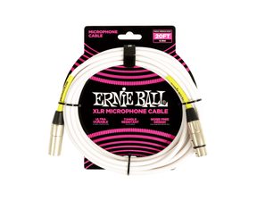 6389 Ernie Ball 20ft Microphone Classic Cable - mikrofonní kabel XLR / XLR - 6.10m - bílá barva - 1ks