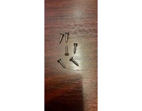 MD308W MusicMan Parts - Nickel Round-Head Screws for Back Trem Plate - 6ks