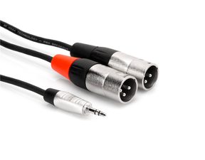Hosa Technology HMX-010Y - stereo breakout kabel Pro, REAN 3.5 mm TRS - 2x XLR3M 3 m