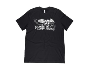 Lifestyle černé triko s klasickym logem Ernie Ball orla.