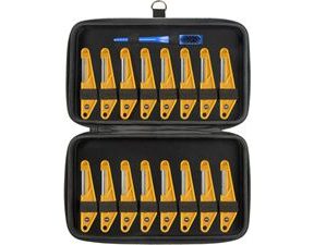 MusicNomad MN676 Diamond Coated Nut File Complete Shop Set 16pc w/New Storage Case & Cleaning Brush - sada pilníků na akustickou, elektrickou a klasickou kytaru 16ks