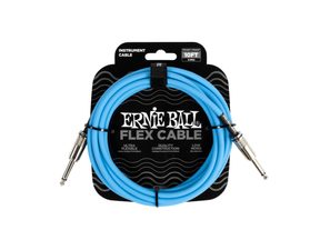 6412 Ernie Ball Flex Instrument Cable Straight/Straight 10ft - Blue - nástrojový kabel - 3m