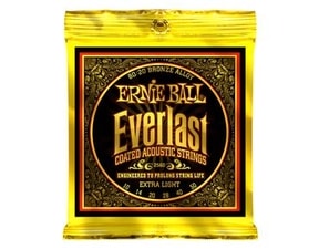 2560 Ernie Ball Everlast 80/20 Bronze Extra Light Coated /10-50/ - "potažené" struny na akustickou kytaru - 1ks