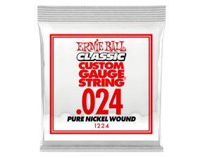 1224 Ernie Ball .024 Classic Pure Nickel Wound Electric Guitar Strings Single - jednotlivá struna - 1ks