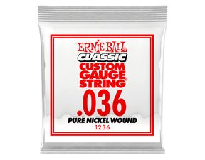 1236 Ernie Ball .036 Classic Pure Nickel Wound Electric Guitar Strings Single - jednotlivá struna -1ks