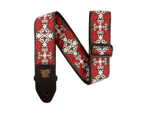 4695 Ernie Ball Red Trellis Jacquard Strap - kytarový pás