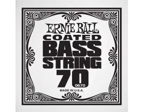 0670 Ernie Ball .070 Coated Nickel Wound Electric Bass String Single - "potažená" jednotlivá struna na basovou kytaru - 1ks