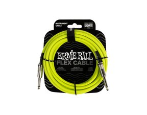 6419 Ernie Ball Flex Instrument Cable Straight/Straight 20ft - Neon Green - nástrojový kabel - 1ks