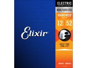 Elixir Nanoweb Electric Strings Heavy 12 / 52 - struny na elektrickou kytaru