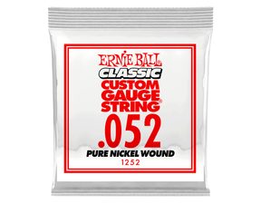 1252 Ernie Ball .052 Classic Pure Nickel Wound Electric Guitar Strings Single - jednotlivá struna -1ks