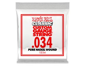 1234 Ernie Ball .034 Classic Pure Nickel Wound Electric Guitar Strings Single - jednotlivá struna - 1ks