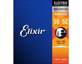 Elixir Nanoweb Light Heavy 10 / 52 - struny na elektrickou kytaru