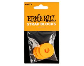 5621 Ernie Ball Strap Blocks 4-Pack - Orange - gumové podložky na pás - 4ks