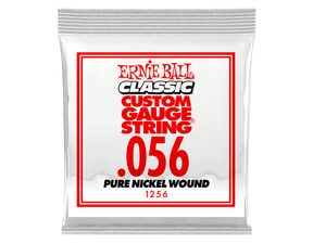 1256 Ernie Ball .056 Classic Pure Nickel Wound Electric Guitar Strings Single - jednotlivá struna na elektrickou kytaru - 1ks