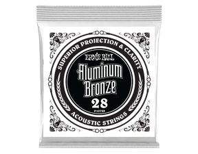 10728 Ernie Ball .028 Aluminum Bronze Wound Acoustic Guitar Strings Single - jednotlivá struna na akustickou kytaru - 1ks