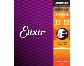 Elixir Acoustic Nanoweb Custom Light / 11 - 52 / - Phosphor Bronze - struny na akustickou kytaru - 1ks