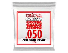 1250 Ernie Ball .050 Classic Pure Nickel Wound Electric Guitar Strings Single - jednotlivá struna -1ks