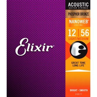 Elixir Acoustic Nanoweb Light/Medium / 12 - 56 / - Phosphor Bronze - struny na akustickou kytaru