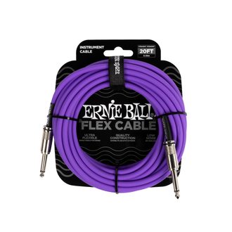 6420 Ernie Ball Flex Instrument Cable Straight/Straight 20ft  - Purple - nástrojový kabel - 1ks