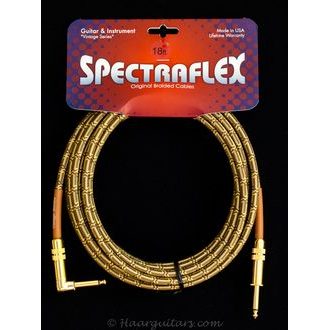 Spectraflex USA GCV18QA Vintage Series kabel - " opletený " nástrojový kabel - 5.4m Rovný/Úhlový - 1ks