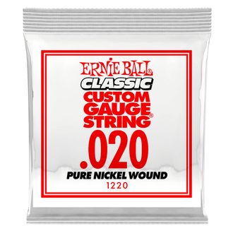 1220 Ernie Ball .020 Classic Pure Nickel Wound Electric Guitar Strings Single - jednotlivá struna -1ks
