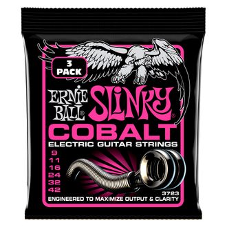 3723 Ernie Ball Super Slinky Cobalt 3 Pack /.009-.042 / - struny na elektrickou kytaru - 3ks