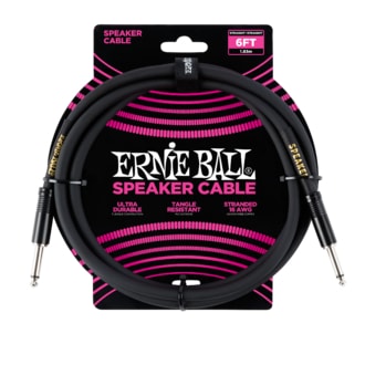 6072 Ernie Ball Speaker Classic Cable - reproduktorový kabel rovný / rovný jack - 1.83m - černá barva - 1ks