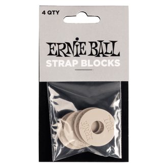 5625 Ernie Ball Strap Blocks 4-Pack - Grey - gumové podložky na pás - 4ks