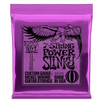 2620 Ernie Ball 7-string Power Slinky Nickel Wound .011 - .058 Purple pack struny na elektrickou kytaru