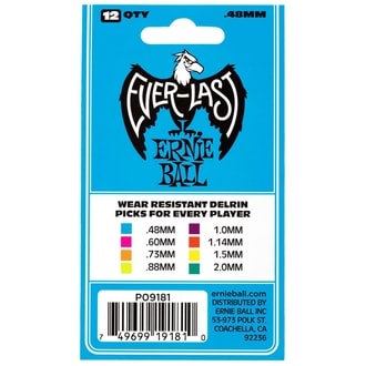 9181 Ernie Ball Everlast Picks Blue .48mm - kytarová trsátka 1ks