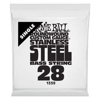 1339 Ernie Ball 	.028W Stainless Steel Electric Bass String Single - jednotlivá struna na basovou kytaru - 1ks