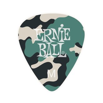 9222 Ernie Ball Camouflage Medium 0.72mm Cellulose Pick - kamufláž design, medium, celuloidové trsátko - 1ks