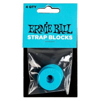 5619 Ernie Ball Strap Blocks 4-Pack - Blue - gumové podložky na pás - 4ks