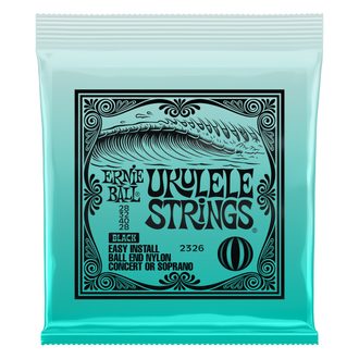 2326 Ernie Ball Concert/Soprano Nylon Ball-End struny na ukulele - Black