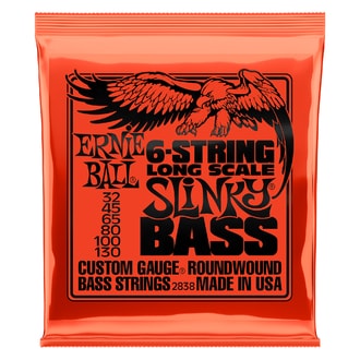 2838 Ernie Ball 6-string Slinky Bass Long Scale Nickel Wound .032 - .130