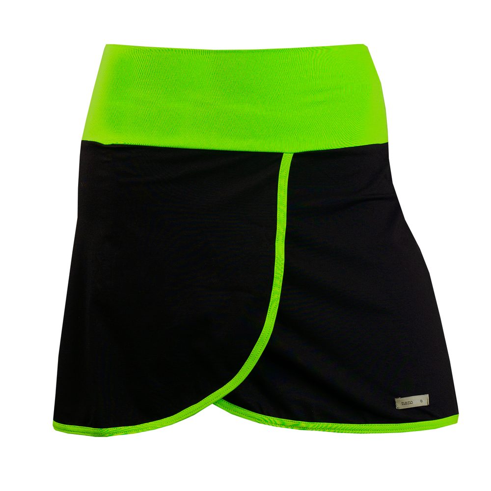 nanosilver Dámská sportovní sukně Classic - S - černá/zelená - kratší