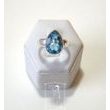 Modrý topaz - stříbrný prsten