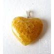 Srdce - přívěsek z křemene s limonitem