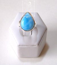 Larimar - stříbrný prsten