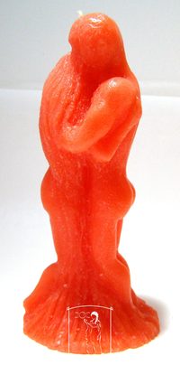 Milenci - oranžová figurální svíce