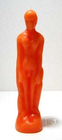 Muž oranžový - figurální svíce